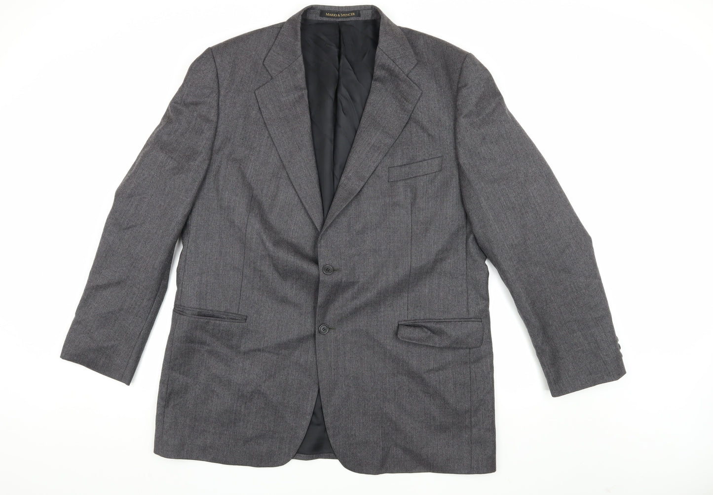Marks and Spencer Men's Grey Wool Blazer 46L