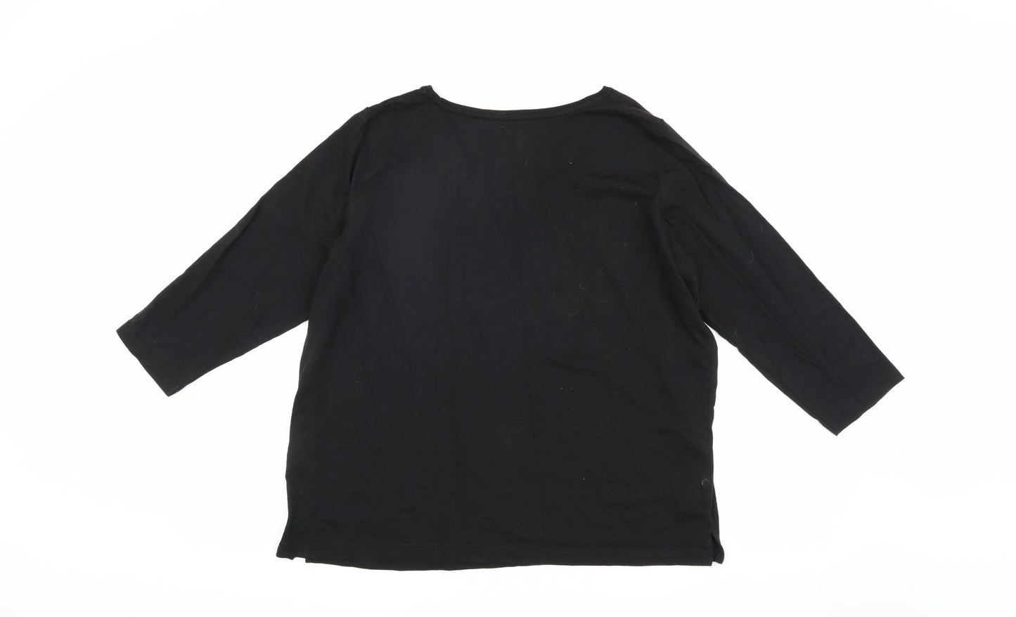 Pretty Secrets Women's Black Christmas T-Shirt, Size 16