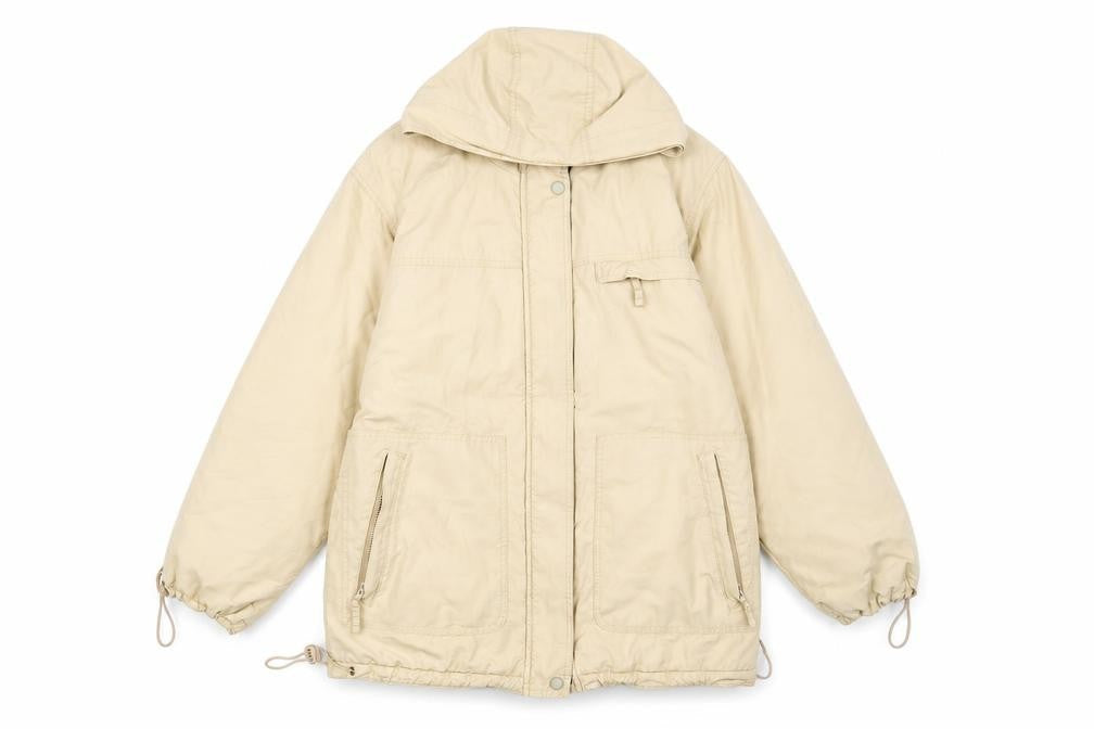 Marks & Spencer Beige Women's Parka Jacket Size 12