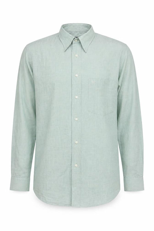 Daniel Hechter Men's Green Long Sleeve Button-Up Shirt