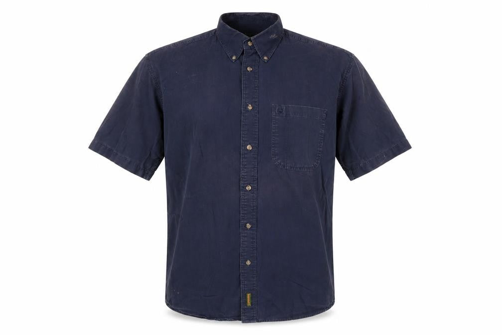 Timberland Men's Blue M Short Sleeve Cotton Shirt