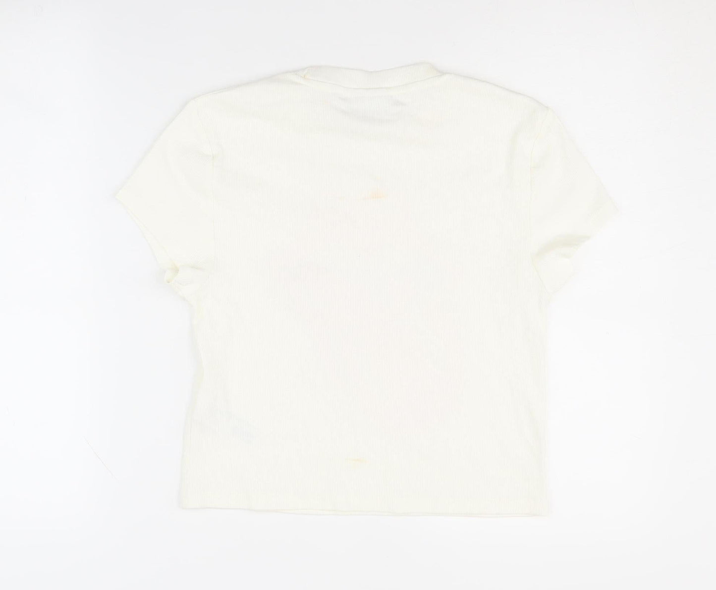 Rolling Stones Women's White M T-Shirt Music Graphic Tee