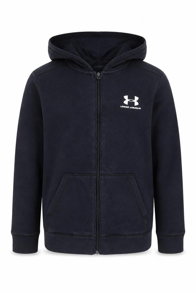 Under Armour Boys Black Full Zip Hoodie M