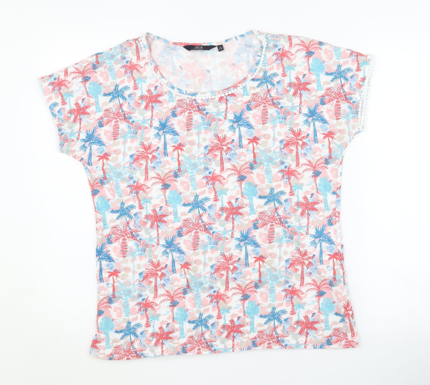 ISLE ESSENTIALS Women's Multicoloured Floral T-Shirt S