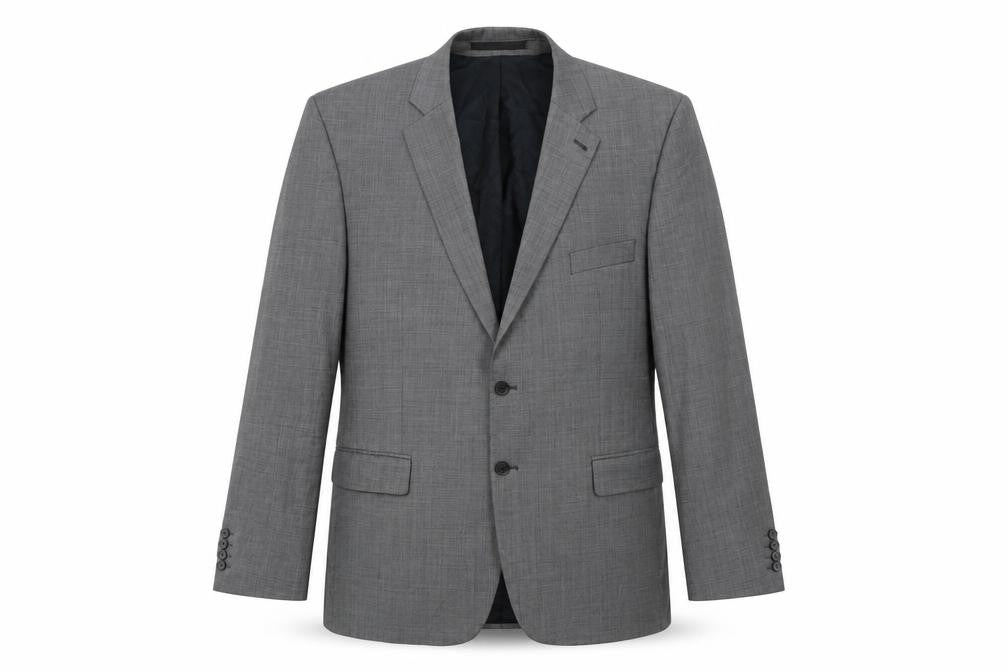 Jeff Banks Men's Grey Wool Blazer Size 46 Long