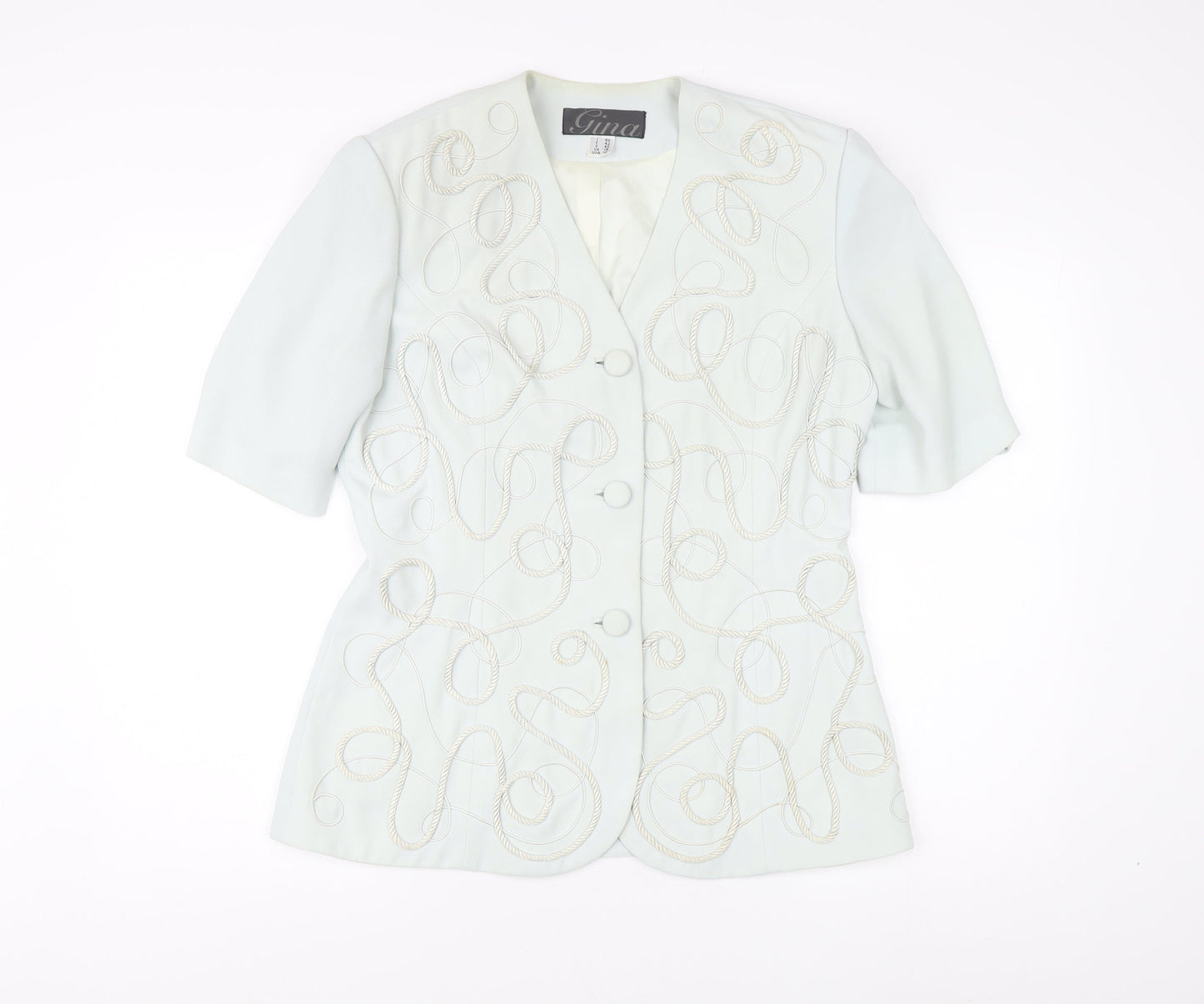 Gina Women's White Suit Jacket, Size 14