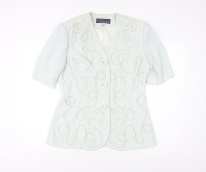 Gina Women's White Suit Jacket, Size 14