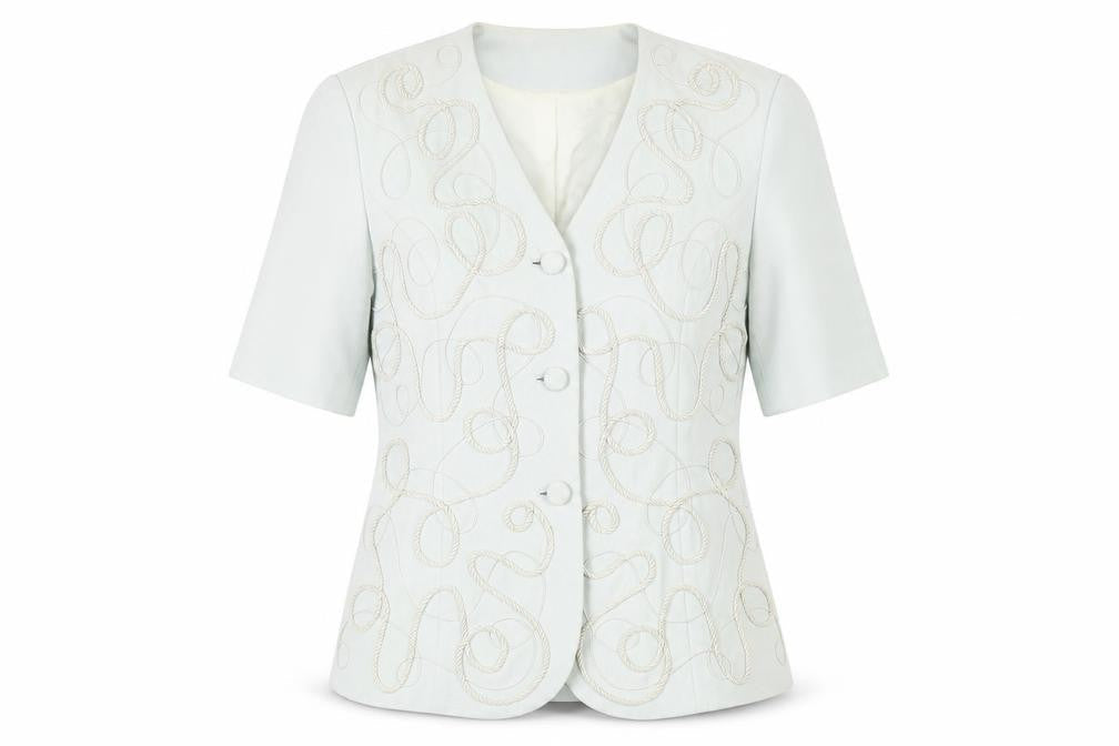 Gina Women's White Suit Jacket, Size 14