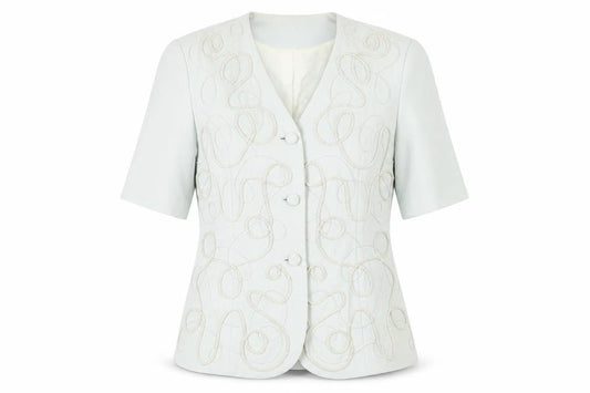Gina Women's White Suit Jacket, Size 14