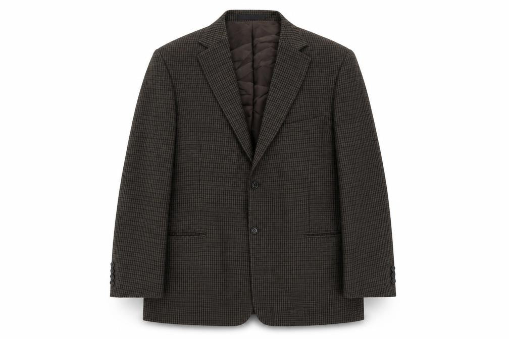 Marks & Spencer Men's Brown Check Blazer, Size 42R, Wool