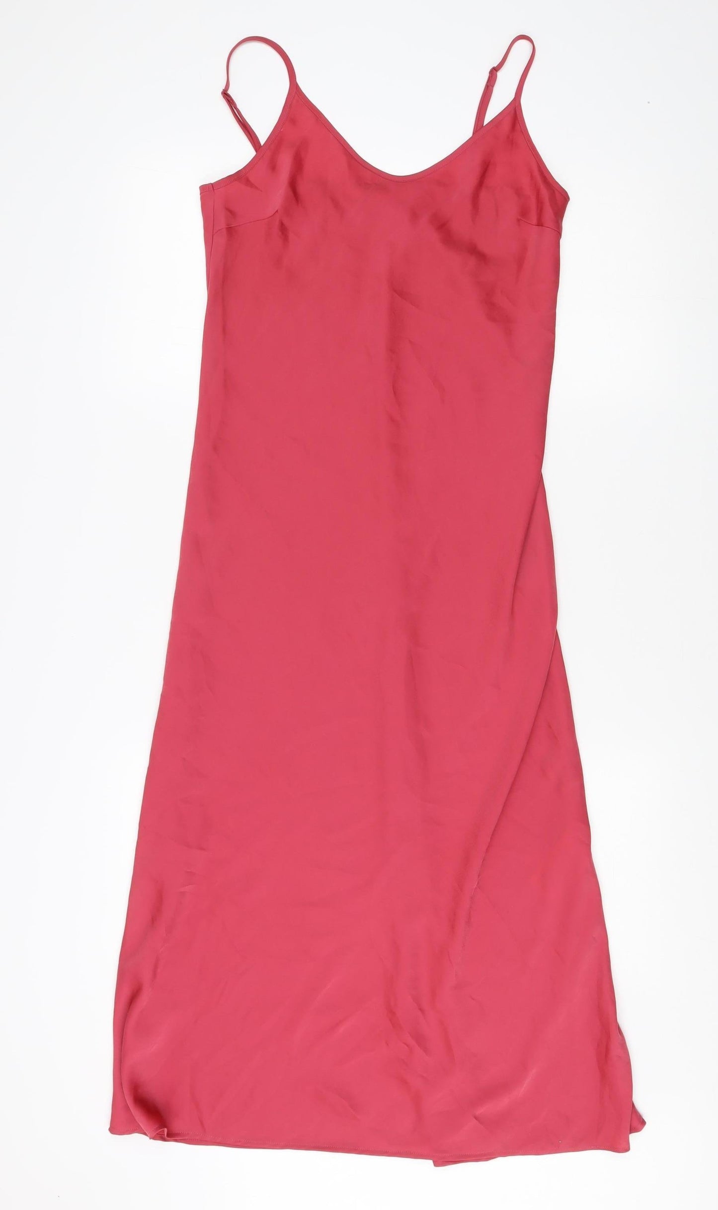 Uniqlo Women's Red Midi Slip Dress XS, Summer Casual
