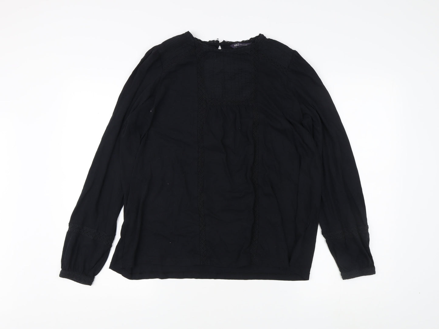 Marks and Spencer Women's Black Blouse Size 12