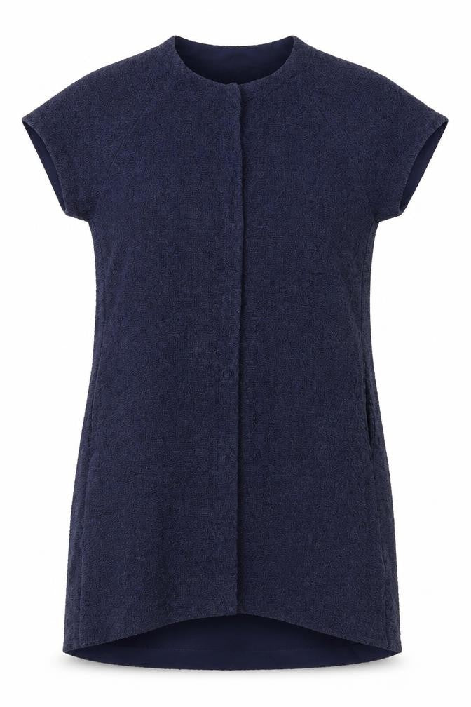 Masai Women's Blue Short Sleeve Knit Top - Size S