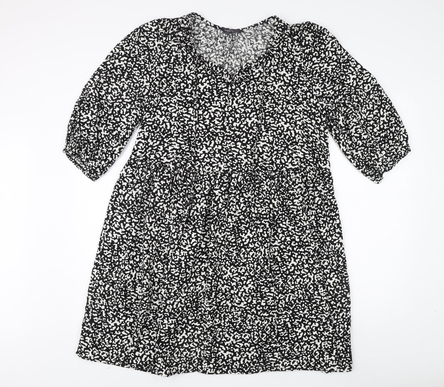 Marks and Spencer Women's Black Animal Print Dress