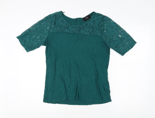 Next Women's Green Lace Blouse - Size 14, Casual Elegance