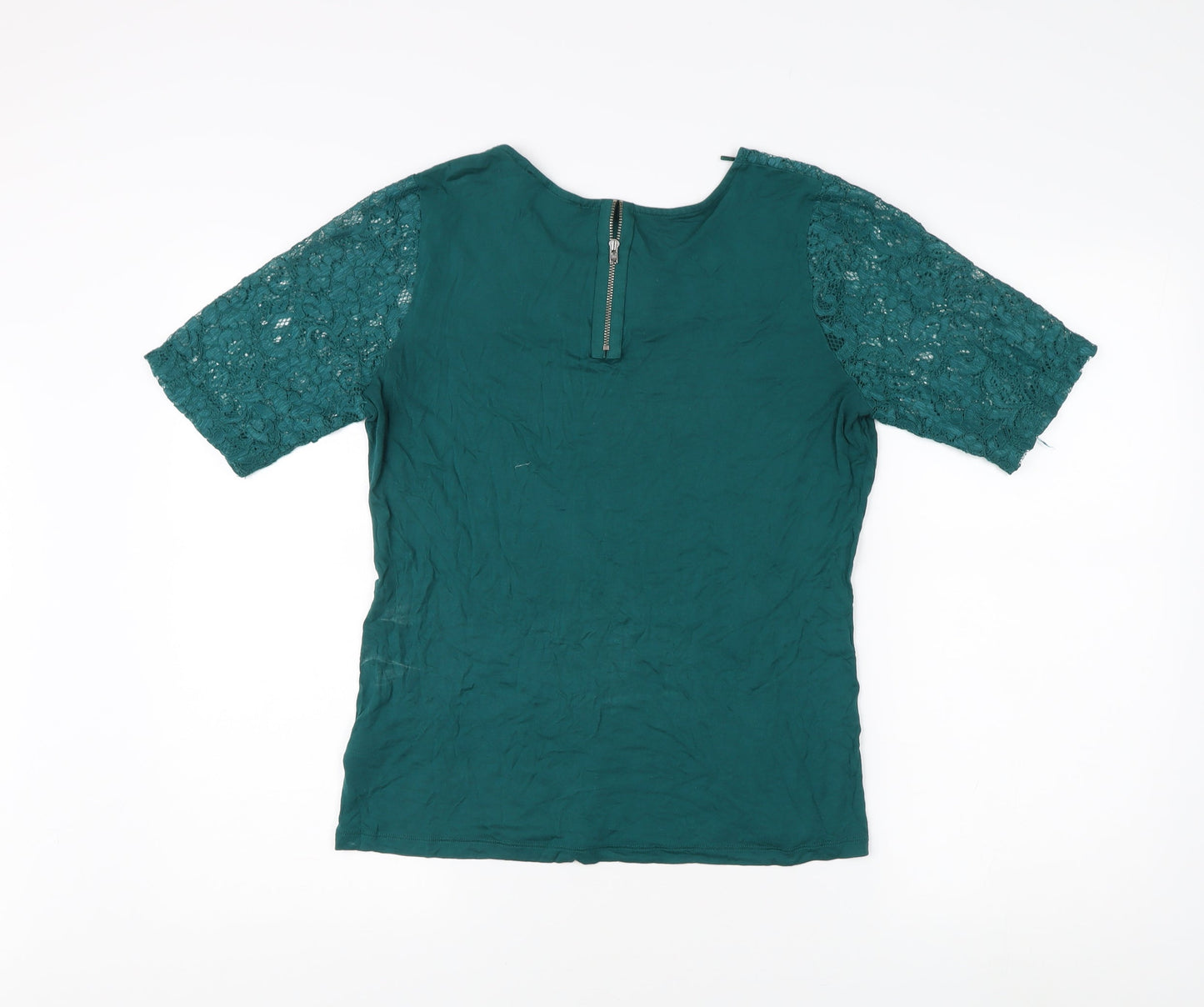 Next Women's Green Lace Blouse - Size 14, Casual Elegance
