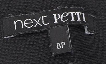 Next Petite Black Faux Leather Skinny Trousers