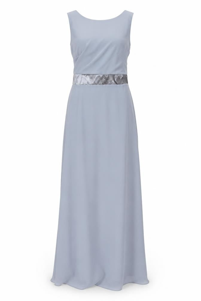 TFNC London Grey Sleeveless V-Neck Long Dress
