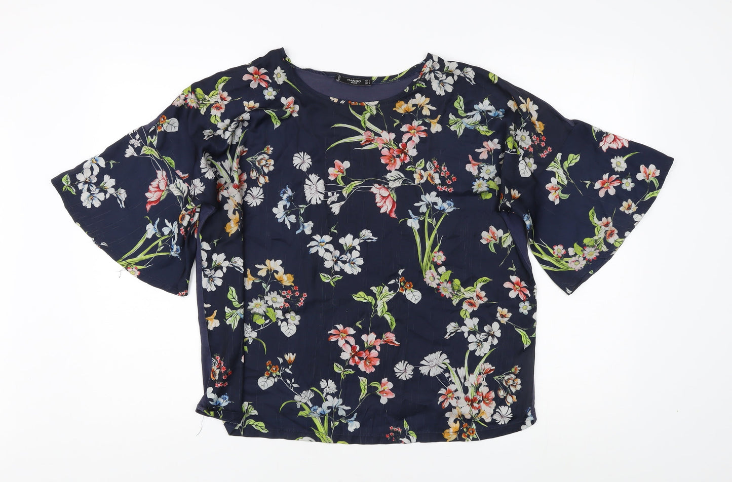 Mango Women's Floral Multicoloured Blouse Size 12