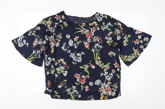 Mango Women's Floral Multicoloured Blouse Size 12