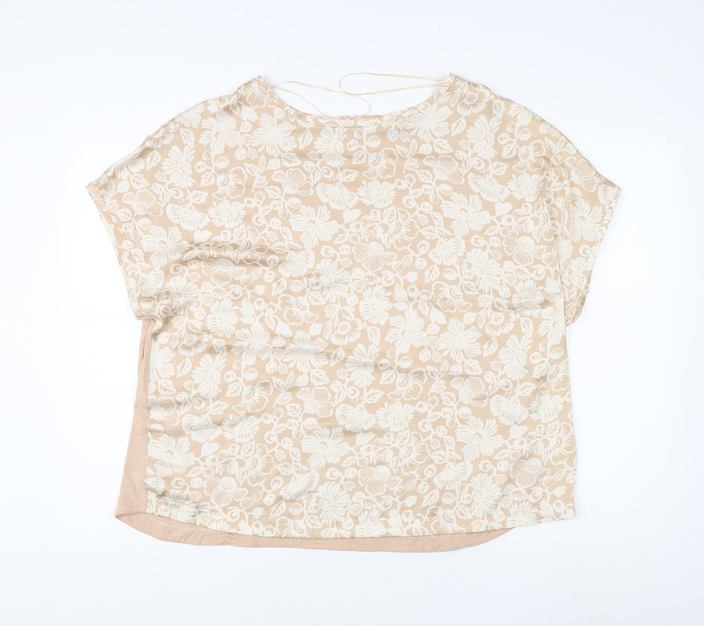 Marks and Spencer Women's Beige Floral Blouse Size 20