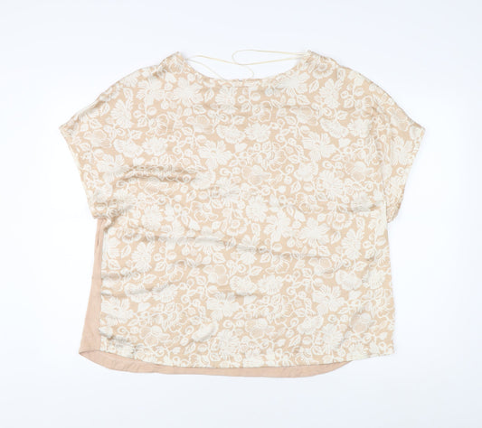 Marks and Spencer Women's Beige Floral Blouse Size 20