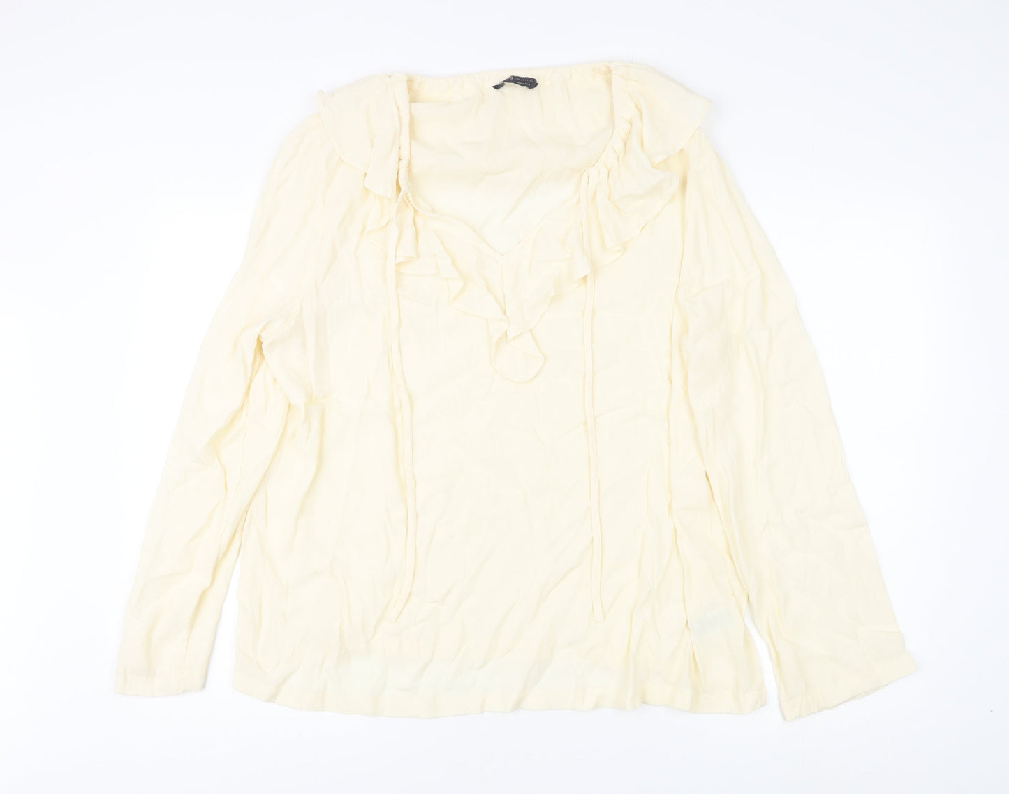 Marks and Spencer Women's Ivory Long Sleeve Top Size 16