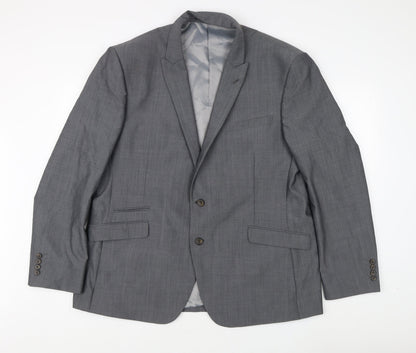 Fellini Men's Grey Blazer Size 48 Regular Fit