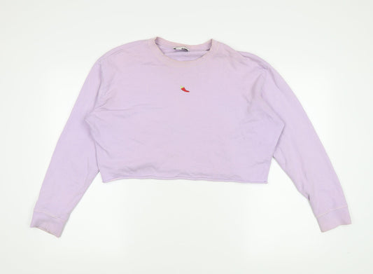 Topshop Women's Purple Petite Size 10 Sweatshirt