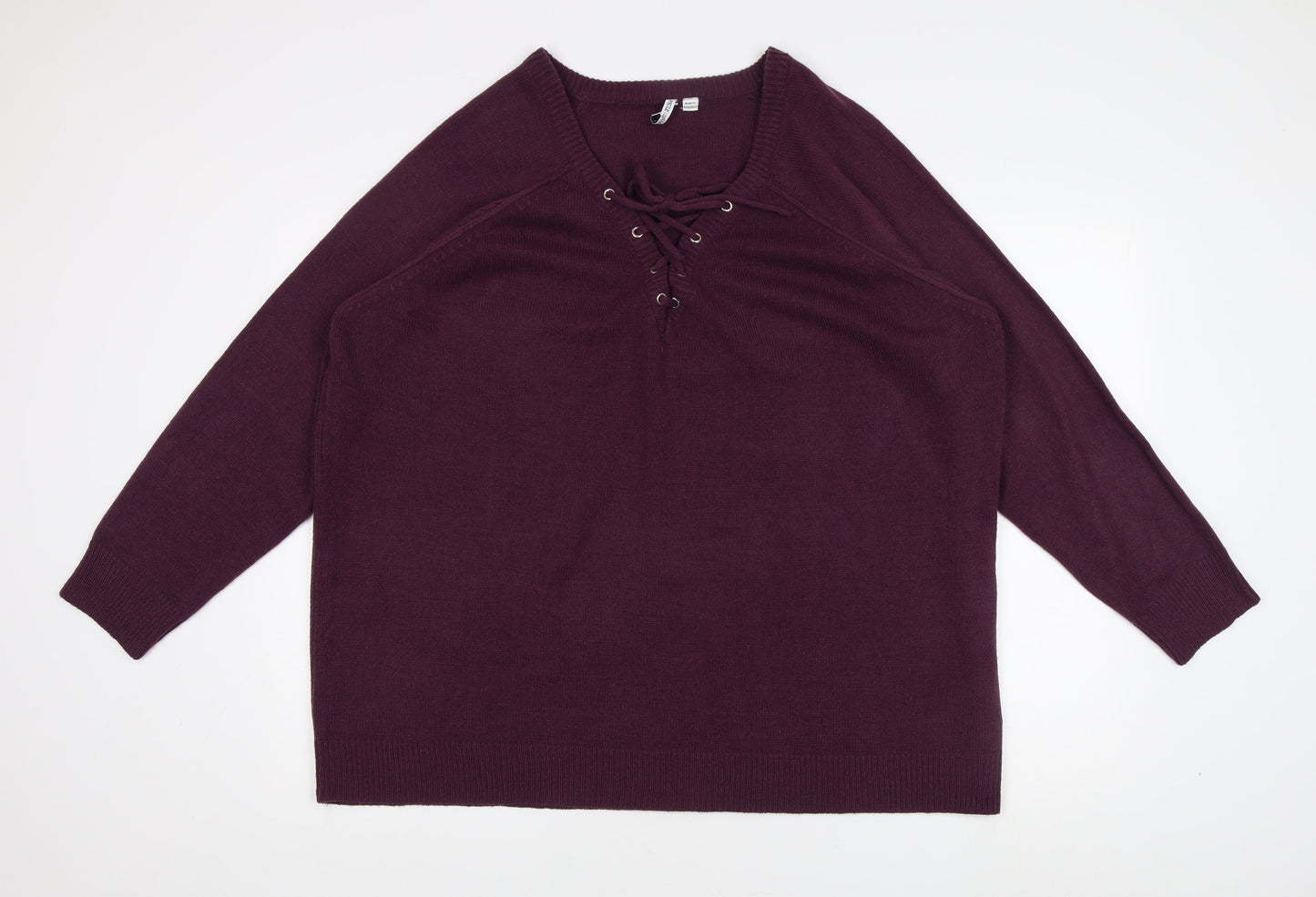 Capsule Women's Jumper, Plum, Size L, Raglan Sleeve