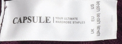 Capsule Women's Jumper, Plum, Size L, Raglan Sleeve