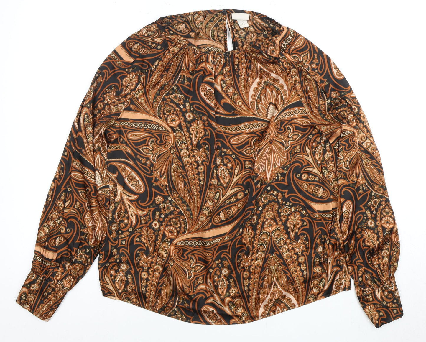 H&M Women’s Multicoloured Paisley Blouse Size 10
