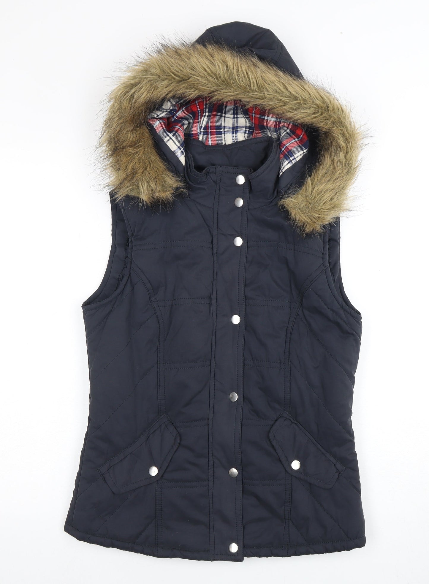 Dorothy Perkins Women's Blue Puffer Waistcoat Size 6