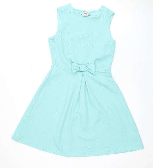 ASOS Women's Blue Dress UK 8 with Bow Accent