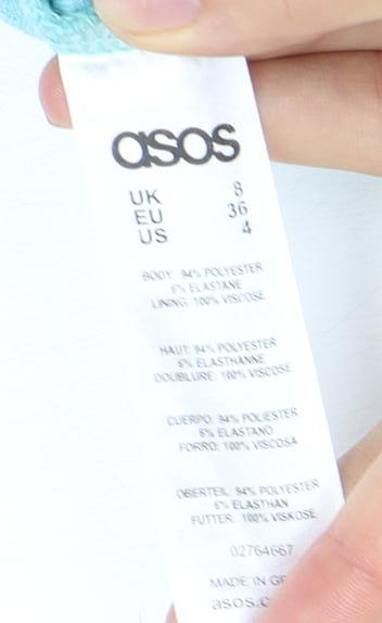 ASOS Women's Blue Dress UK 8 with Bow Accent