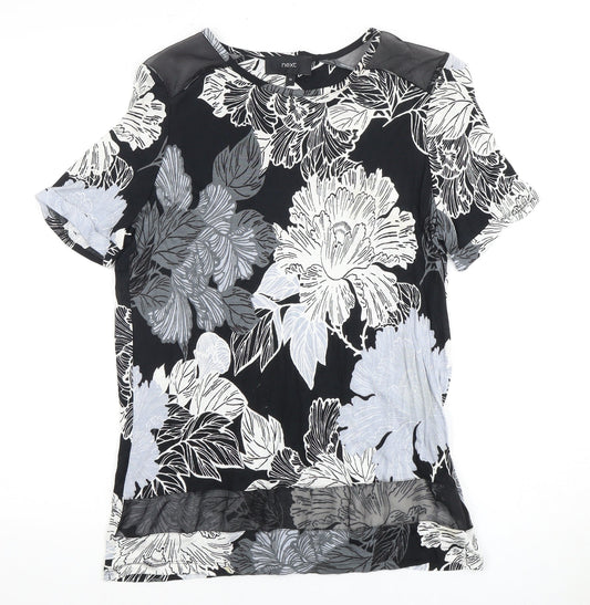 Next Women's Black Floral Blouse Size 12