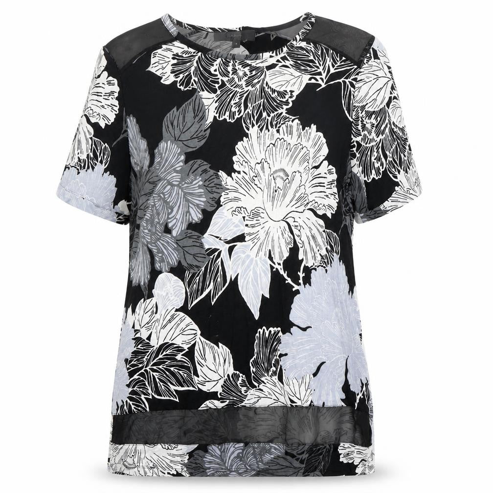 Next Women's Black Floral Blouse Size 12