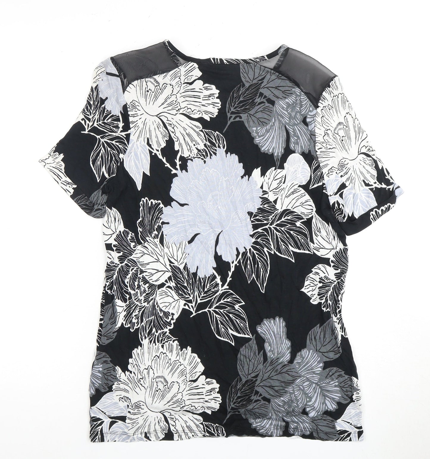 Next Women's Black Floral Blouse Size 12