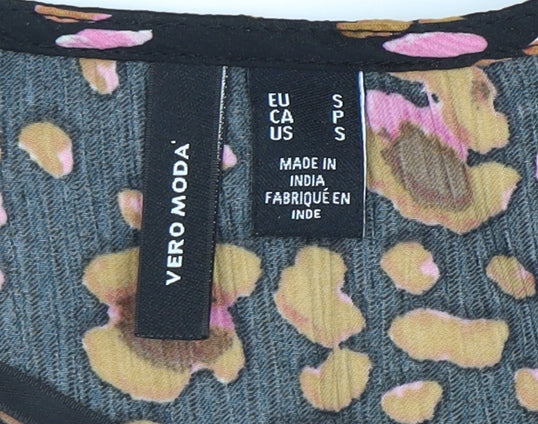 Vero Moda Women Animal Print Long Sleeve Dress Size 8