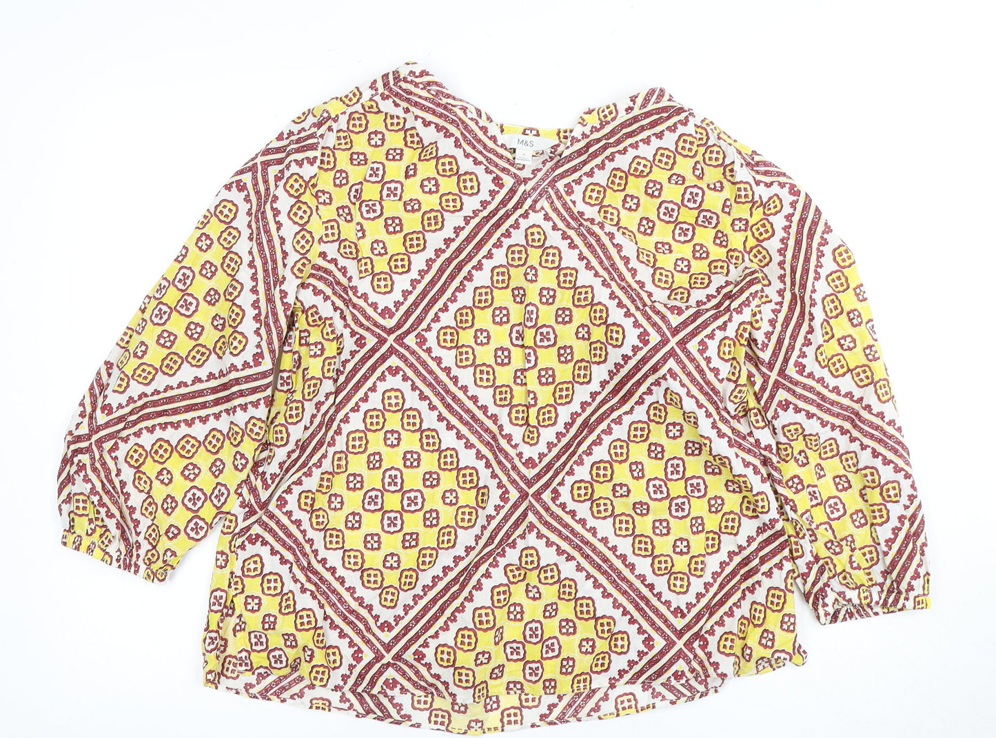 Marks and Spencer Women's Multicoloured Geometric Blouse
