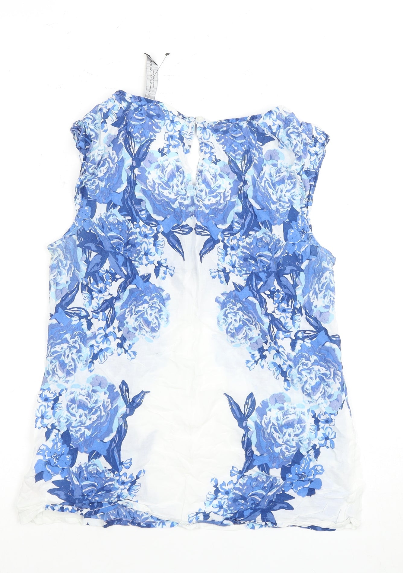 Dorothy Perkins Women’s Blue Floral Tunic Blouse Size 12