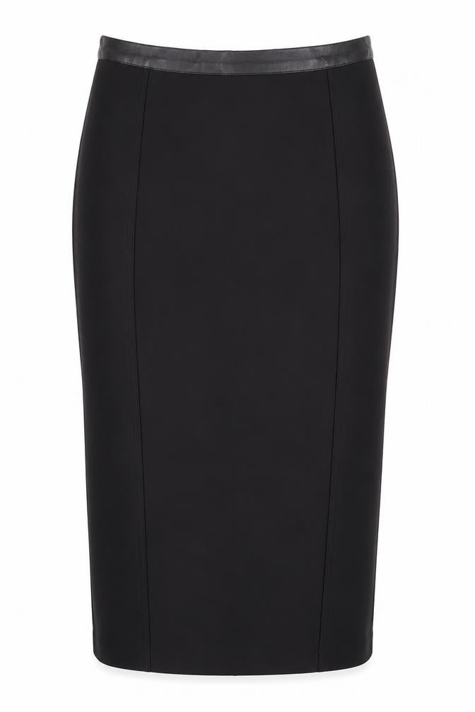 Topshop Women's Black Midi Pencil Skirt - Size 8
