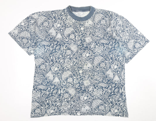 Burton Men's Blue Geometric Print T-Shirt L