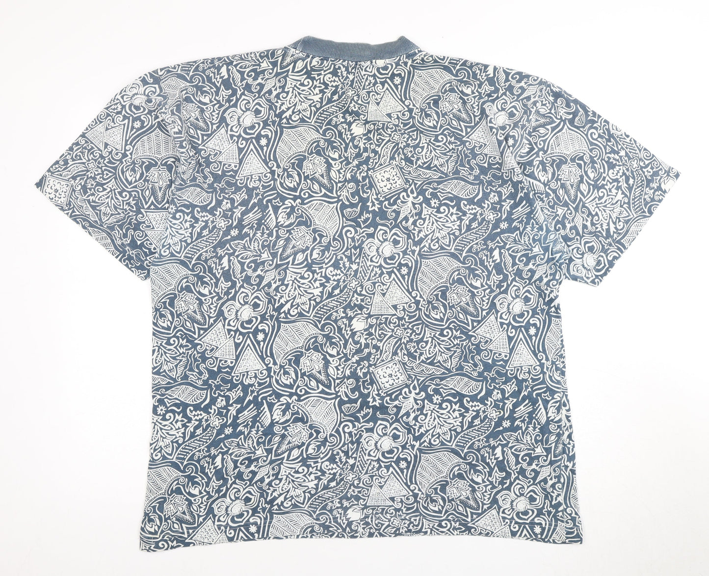 Burton Men's Blue Geometric Print T-Shirt L