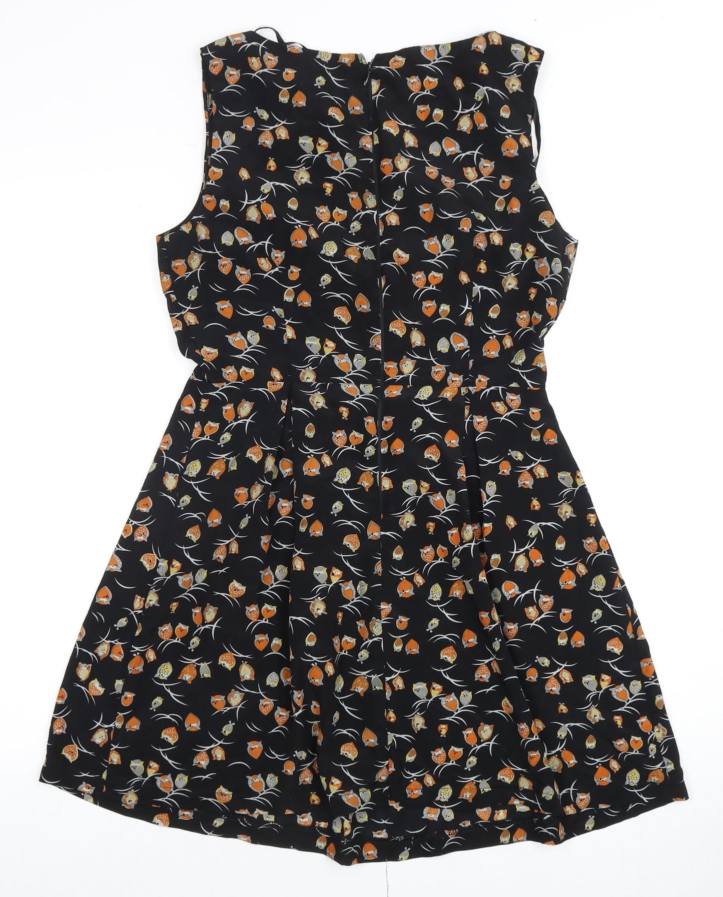 Pilot Black Animal Print Women's Dress Size 10