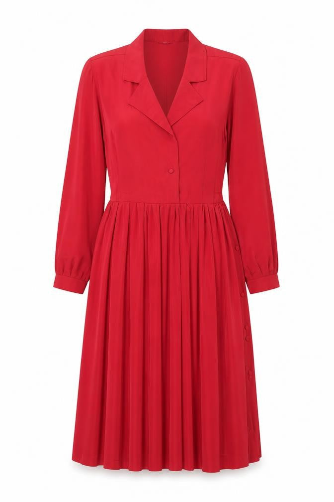 Inger Rose London Red Collared Dress Size 12