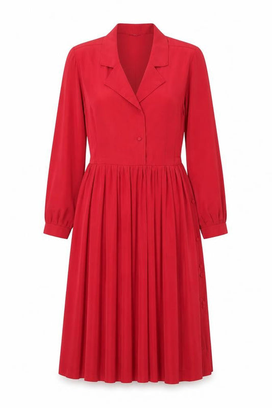 Inger Rose London Red Collared Dress Size 12