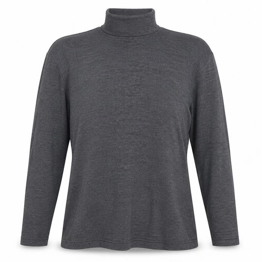 Fiction Women's Grey Roll Neck Jumper, M, Autumn/Winter