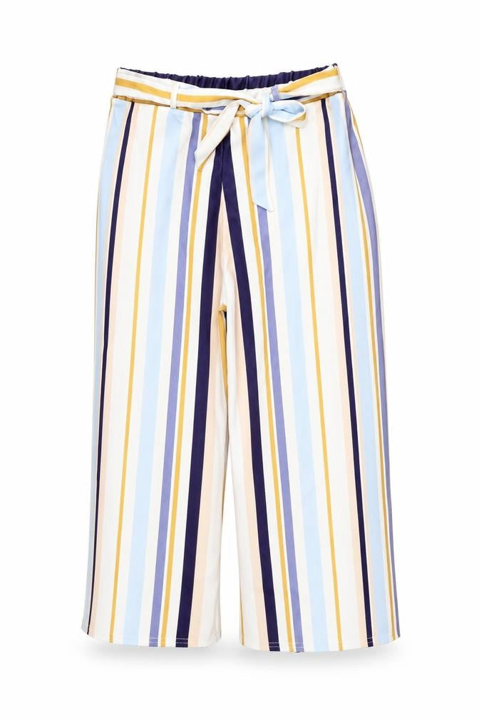 New Look Teens Striped Cropped Trousers, Multicoloured, Size L