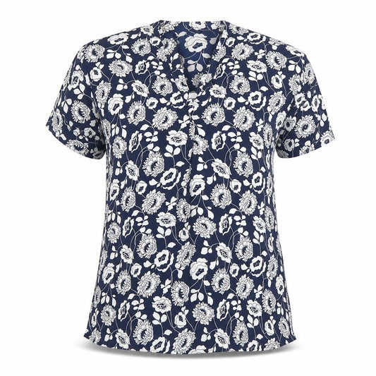 Marks and Spencer Women's Blue Floral Blouse Size 10